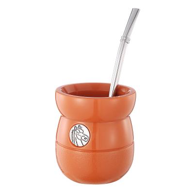 China Viable High Quality Stainless Steel Insulated 5 Ounce Yerba Mate Tea Cup Set Custom Logo With Spoon Straw for sale