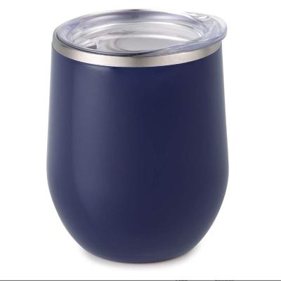 China New Design 12OZ Disposable Stainless Steel Coffee Wine Tumbler Mugs Bulk Vacuum Insulated Coffee Wine Tumbler Cups for sale