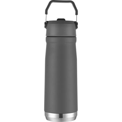 China PORTABLE Keeps Hot And Cold Stainless Steel Water Bottle With Straw Lid Top Lid Wide Mouth Cover 23oz Insulated Water Bottles for sale