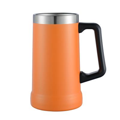 China 700ml Beer Mug Stainless Steel Water Tumbler Double Wall Insulation Vacuum Viable Hot Selling Beer Mug for sale