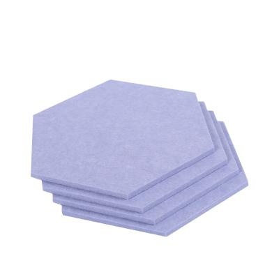 China Traditional Conference Room Hexagon Sound Absorbing Panels Easy Install 100% PET Polyester Fiber Acoustic Panel for sale