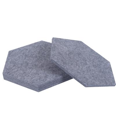 China Traditional Decorative Soundproof Hexagon Shape Acoustic Panels Polyester Acoustic Panel For School And Office for sale