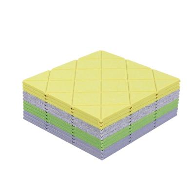 China Traditional Bevel Edge Sound Proof Infill Wall Tiles Polyester Fiber Hexagon Acoustic Panels for sale