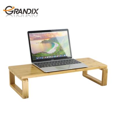 China Modern Natural Bamboo Bamboo Laptop Monitor Stand for sale