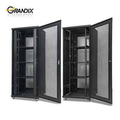 China High Quality Cold-Rolled Network Equipment 22U 37U 42U Standard-Depth SPCC Server Rack Steel Cabinet Computer Rack Enclosure With Caster With Doors And Side Panels for sale