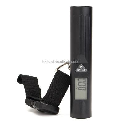 China Weight Measuring 50kg 10g Digital Travel Scale Portable Luggage Scale With Led Flashlight for sale