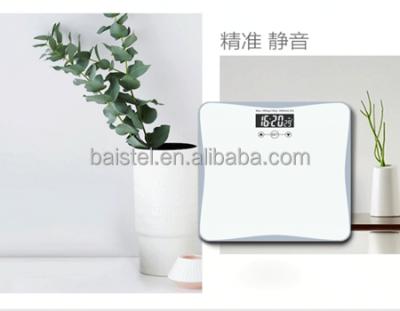 China High Temperature Sensitivity LED Body Scale With Clock Function Electronic Bathroom Weighing Balance Body Scale for sale