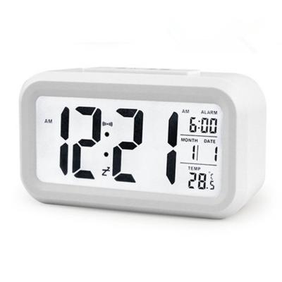 China Large LCD Display Large LCD Display Nap Electronic Clock Easy To Set Soft Night Light Digital Alarm Clock for sale