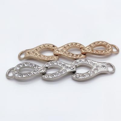 China Chains Women Fashion Snake Crocs Chains Rhinestone Leopard Printing Metal Clog Charms Shoe Chains for sale