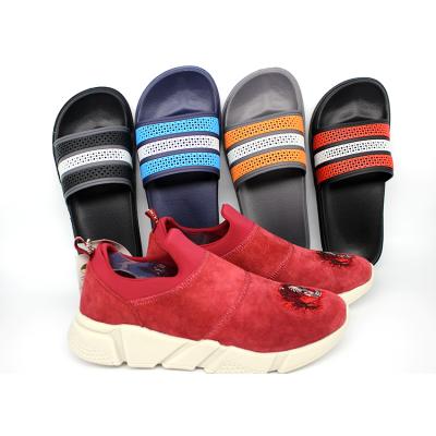 China office & Career Vacation Wedding Party Gift Slippers Leather Insoles Shape Fly Weave Upper Sports Shoes Teams Outdoor Casual Shoes Red for sale