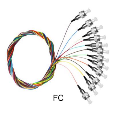 China FTTH FTTB FTTX Network SC UPC FC LC SM G652D G657A Patch Cable Braid Cord SC 12 Core Bundled SC A PC Fiber Optic Patch Cord for sale