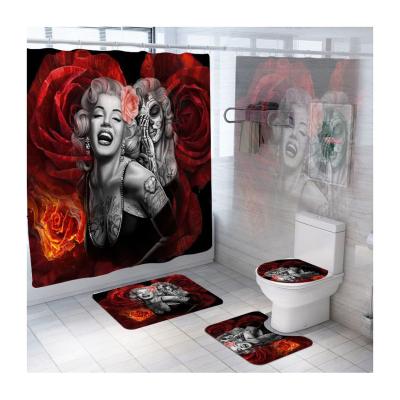 China Viable Wholesale Customized Designer Shower Curtains For Women, Mermaid Shower Curtain, Factory Price Modern Shower Curtain for sale