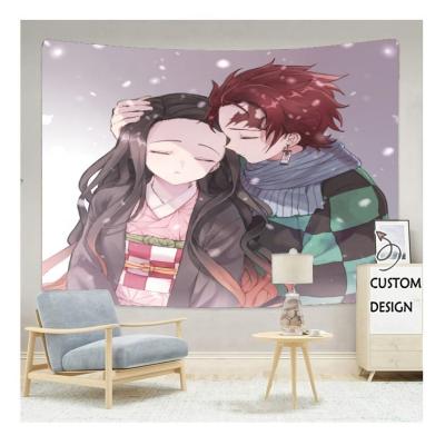 China Professional Custom Manufacturer Private Wall Hanging Japanese Tapestry, Anime Tapestry Wall Hanging, Anime Tapestry Printing for sale