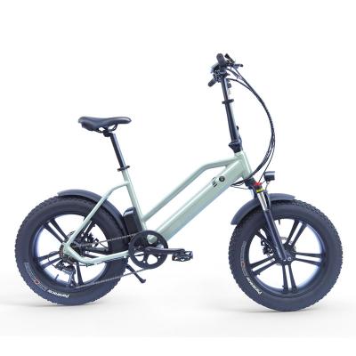 China 32km/h Aluminum Alloy New Aluminum Alloy Hot Price Green Type 20 Inch Fat Tire Mountain Electric Bike for sale