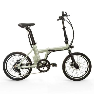 China Gray Aluminum Alloy 32km/h 36v 48v 20 inch city folding electric bike for sale