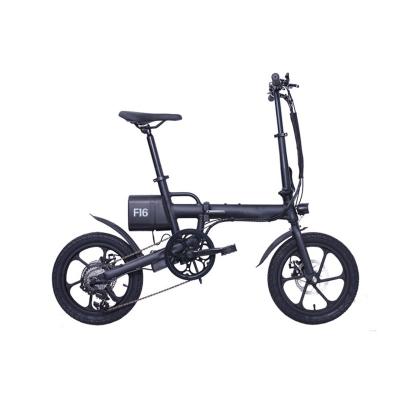 China New Lightweight Aluminum Alloy Electric Bicycle Black 16 Inch Folding Electric Bicycle for sale