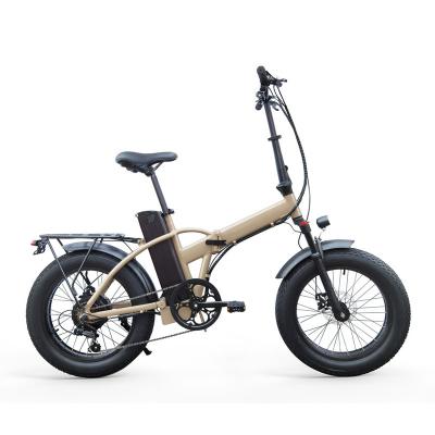 China New lightweight aluminum alloy folding electric bicycle 20 inch fat tire electric bicycle for sale