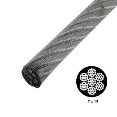 China 7x19 Strong Vinyl Coated High Tensile Wire Rope Galvanized For Security Cables for sale