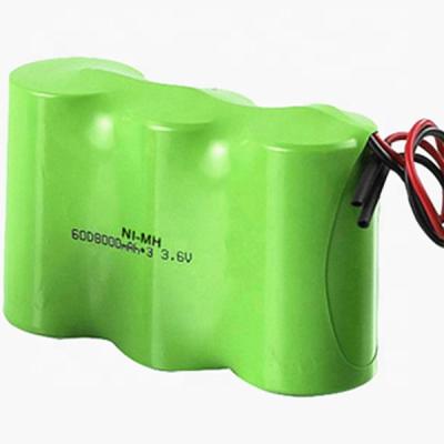 China Rechargeable toys D size nimh battery pack and 8000mah 3.6V nominal voltage for sale