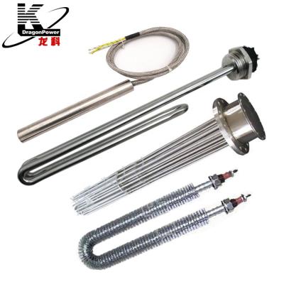 China Customized 304/316/Incoloy 800 Stainless Steel Immersion Heaters For Liquid Heating With Screw Plug Or Flange Type for sale