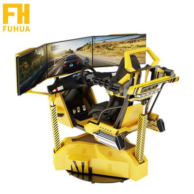 China Hot Entertainment Virtual Reality VR Simulator Car 3DOF Three Screen Racing Simulator Car Game VR Racing Games 180*160*180cm for sale