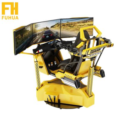 China Indoor Earn Money Virtual Reality Driving 9D VR Racing Car Machine 3 Screen Car Racing Simulator 180*160*180 for sale