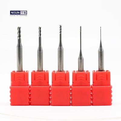 China Dovetail Cutter Carbide Endmills Micro End Mill End Mill Cutter Best 0.2mm-1mm For Cutting Balls Aluminum Milling Accessories for sale