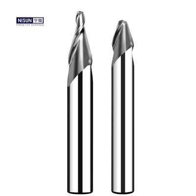 China Dovetail Cutter Ball Nose Tapered End Mills Carbide Cutter Long Round Solid Nose End Mill Carbide Cutter Carbide Cutter Taper Box Router Bits for sale