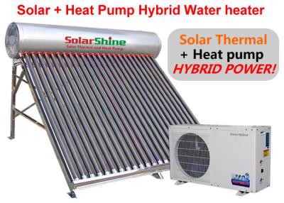 China Pressurized Solar Heat Pump Water Heater , Rooftop Solar Water Heater For Home for sale