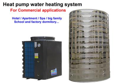 China Safety Commercial Heat Pump Water Heater System Galvanized Sheet Housing Material for sale