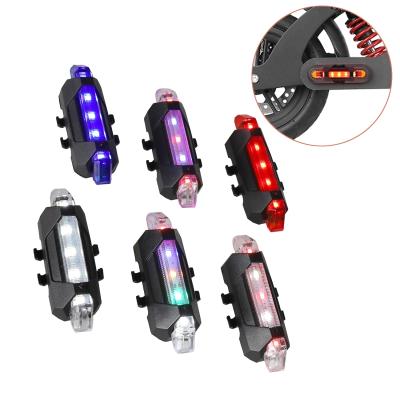 China USB Mountain Bike Plastic Rechargeable Waterproof Lamp Tail Light Bicycle LED Headlight Tail Warning Recycling Light For Electric Scooter for sale