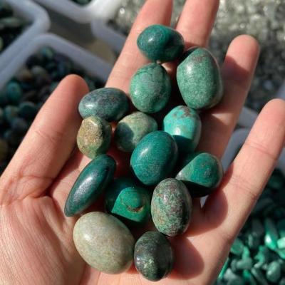 China Europe wholesale customized chrysocolla palms phoenix palm stones healing stone palmstone for decoration for sale