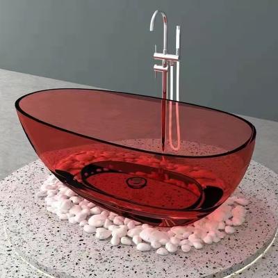 China Modern Red Acrylic Hand Wash Solid Round Basin Outdoor Wash Basin for sale