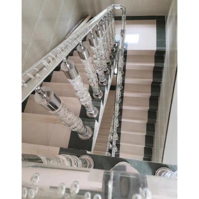 China Factory Modern Custom Villa Stair Railing Acrylic Pillar Armrest for sale