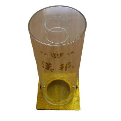 China Acrylic Custom Printed Thick Rigid Acrylic Packaging Box For Champagne Wine Box Wine Display Stand for sale