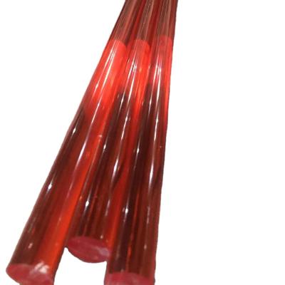 China Acrylic Diameter 10 20 30 40 50 60 80mm High Translucent Extruded Colorful Acrylic Rod Red Round Plastic Rod for sale