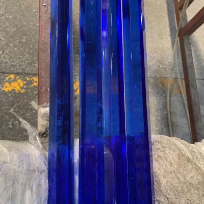 China Acrylic Solid Acrylic Columns Blue Extruded Rods Acrylic Round Sticks PMMA Bar for sale