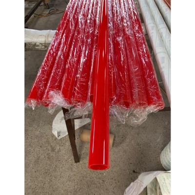 China PMMA China factory wholesale opaque red round tube lampshade mall decoration cavity light-transmission pipe for sale