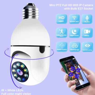 China PAN-TILT SWGJ V380-1 No Alarm Mini Wifi Bulb CCTV Wireless Security Bulb PTZ Camera Integrated Two Way Audio IP Camera for sale