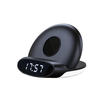 China Smart Mobile Phone SWGJ Latest Digital Wireless Charging LED Phone Digital Wireless Alarm Clock for sale