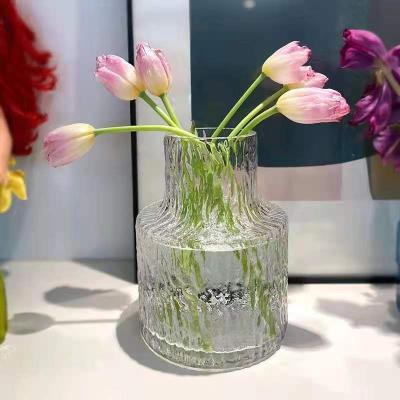 China Cheap modern creative glass clear vase for fresh dry flowers green plants flower arranger Drop-shipping for sale