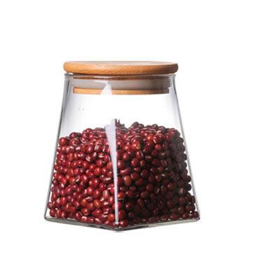 China High Freshness Preservation Borosilicate Glass Square Storage Vat, Large Capacity Sealed Container for Miscellaneous Grains and Grains for sale