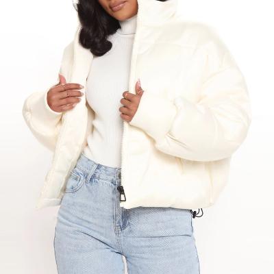 China OEM 2022 workable down padded winter white quilted ladies bubble wholesale plus size custom made oversized stripper jacket women for sale