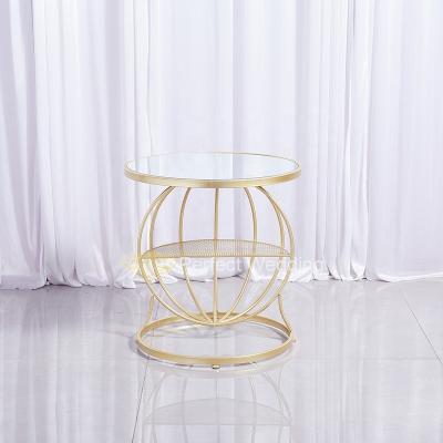 China Newest Design Wedding Decroation Small Round Lid Wedding Party Event Decoration Coffee Table for sale