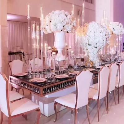 China Modern Modern Romantic Stainless Steel Dining Chairs For Wedding Party Decorations for sale