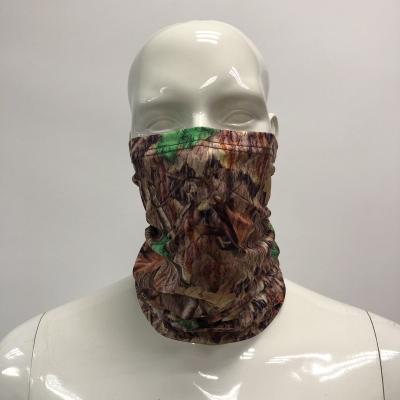 China Polyester 100% Wholesale Custom Leaves Pattern Camouflage Design UPF 50+ Quick Dry Bandana Neck Cuff Polishes Scarf Tube Headbands for sale