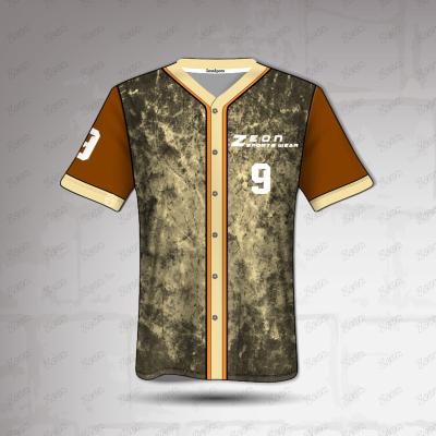 China Custom New Style Plain Empty Design High Quality Sublimated Buttons Antibacterial Full Up Baseball Tank Top Uniform for sale