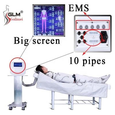 China Anti-puffiness pressotherapy machine / infrared electric blanket with x EMS body equipment and EMS slimming machine for wireless EM trainingsuit for sale