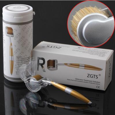 China High quality Gold Anti-puffiness 0.75mm 192 needle skin ant wrinkle hair growth facial dermalroller set micro teasing roller for sale