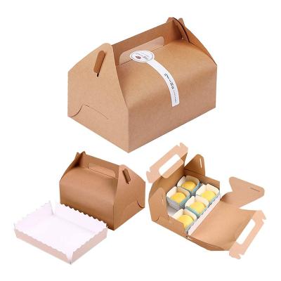 China Disposable Cookie Box Packaging Portable Pastry Gift Boxes Wholesale Dessert Cookie Cookie Box Packaging for sale